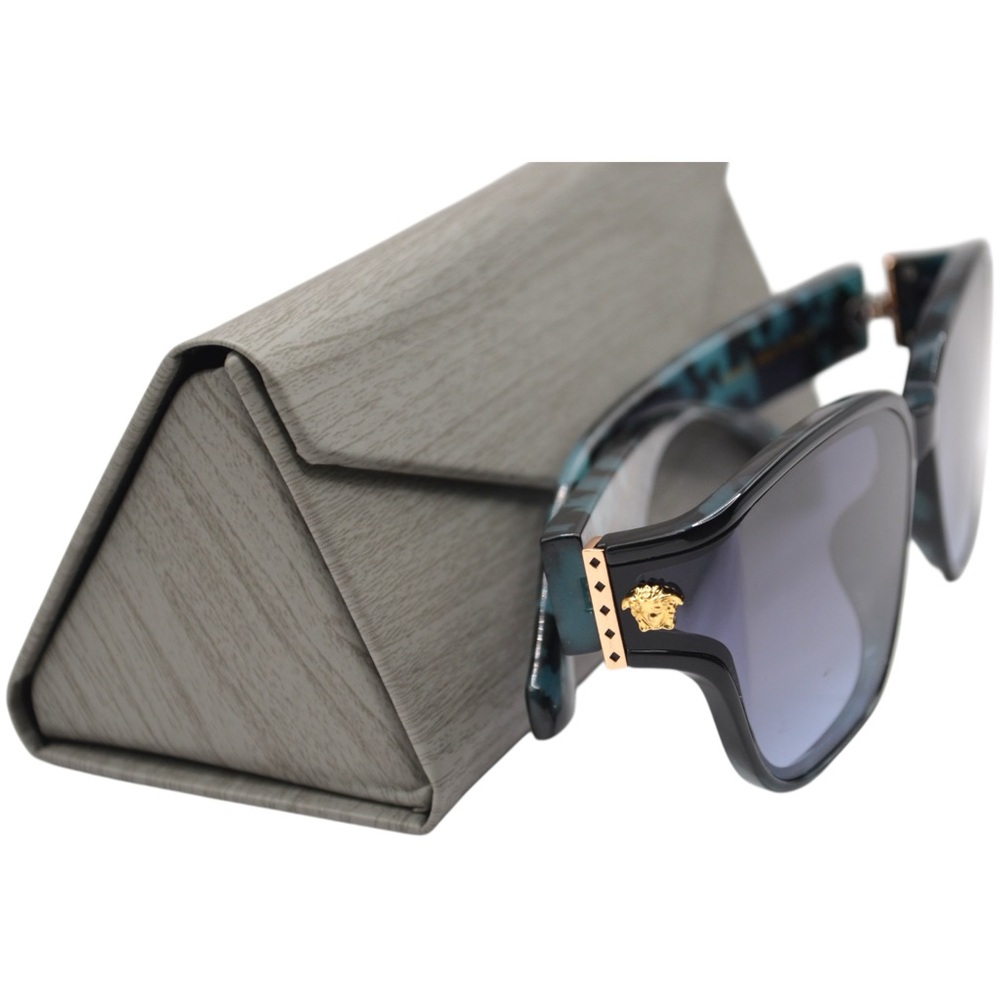 Versace Women’s Sunglasses | Black/Blue | Gray-Blue Lens | Like New (scratched) - Picture 3 of 16
